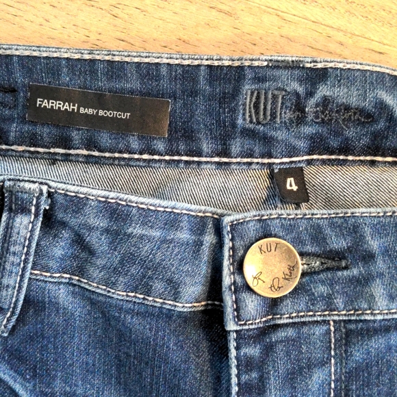 Kut from the Kloth Farrah baby bootcut denim/jeans, wide leg, size 4 - Picture 3 of 5